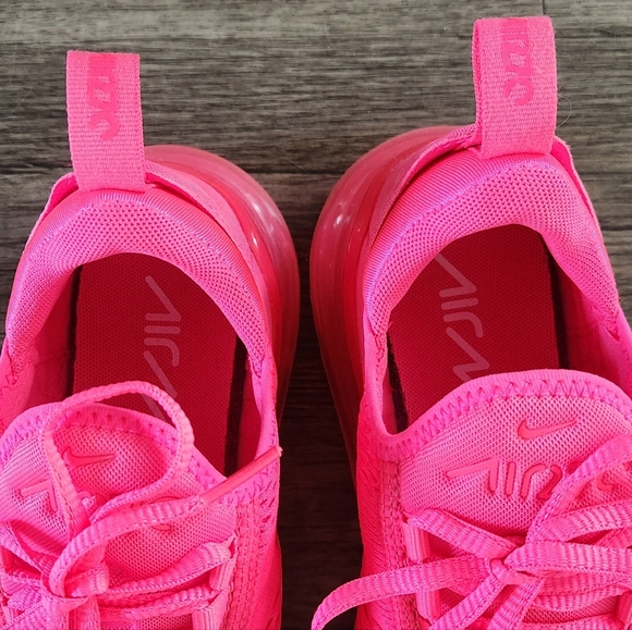 *NEAR NEW* Nike Airmax Air Max 270 Sz 8.5 Vibrant Neon Bright Hyper Triple Pink - Picture 7 of 12